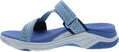 DANSKO WOMEN'S ROSETTE WEBBING SANDAL IN BLUE MULTI