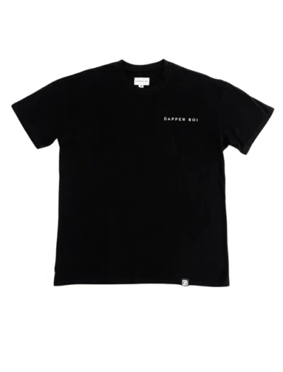 DAPPER BOI DAPPER BOI BLACK DB DROP SHOULDER TEE