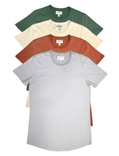 DAPPER BOI DAPPER BOI NEUTRALS DROP-CUT CREW NECK 4-PACK 2.0