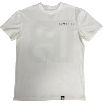 DAPPER BOI DAPPER BOI WHITE DB DROP SHOULDER TEE
