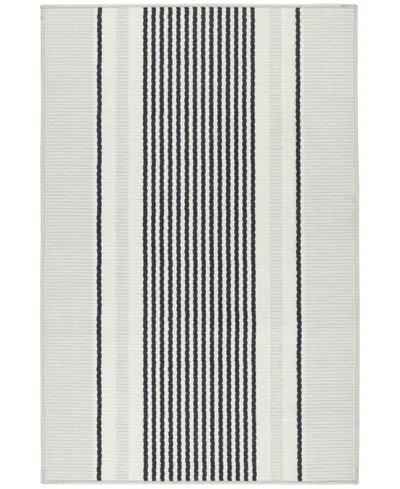 DASH AND ALBERT RUGS BY ANNIE SELKE GUNNER STRIPE MACHINE WASHABLE DA2038 2'X3' AREA RUG
