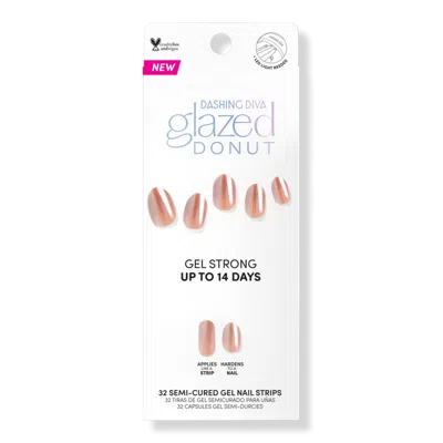 DASHING DIVA GLAZED DONUT SEMI CURED GEL NAIL STRIPS - CHOCOLATE GLAZE