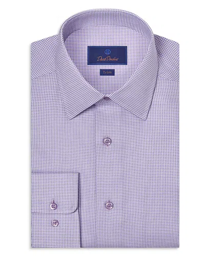 DAVID DONAHUE TRIM FIT GEOMETRIC DOBBY DRESS SHIRT