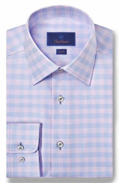 DAVID DONAHUE DAVID DONAHUE TRIM FIT TWILL CHECK DRESS SHIRT