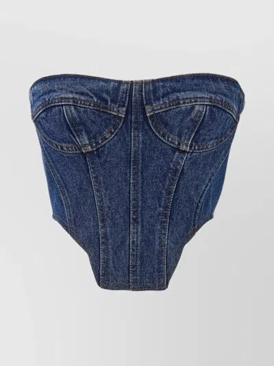 DAVID KOMA BUSTIER TOP WITH CORSET STYLE CUPS