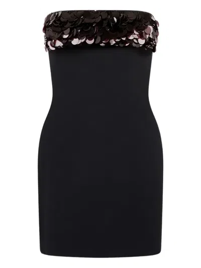 DAVID KOMA SEQUIN-EMBELLISHED STRAPLESS MINI DRESS