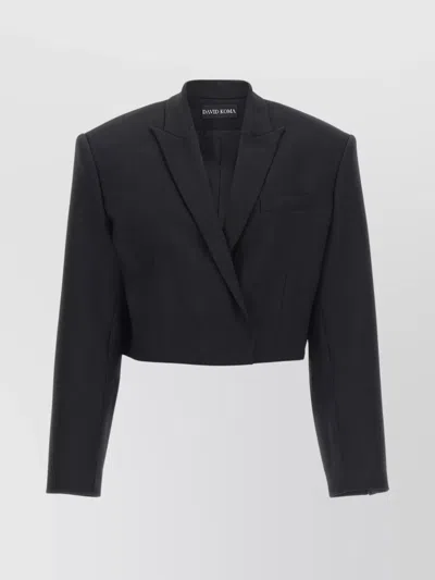 DAVID KOMA SHORT BLAZER WITH LONG SLEEVES AND POCKETS