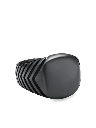 DAVID YURMAN CHEVRON SIGNET RING