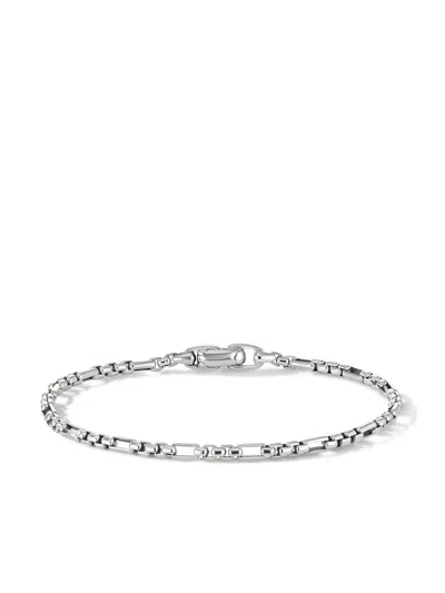 DAVID YURMAN STERLING SILVER OPEN STATION BOX CHAIN BRACELET (3MM)