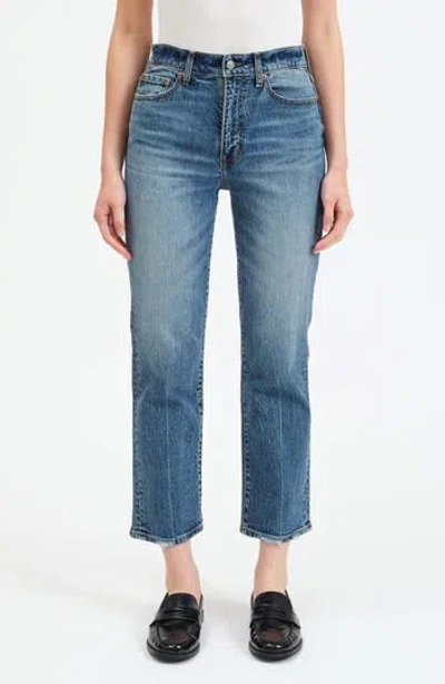 DAZE DAZE STRAIGHT UP HIGH WAIST CROP STRAIGHT LEG JEANS