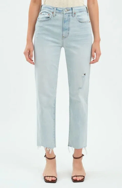 DAZE DAZE STRAIGHT UP RAW HEM CROP JEANS