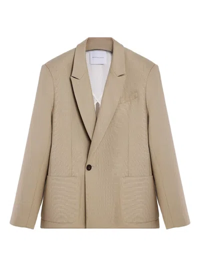 DDA DOUBLE-BREASTED PATCH-POCKET JACKET