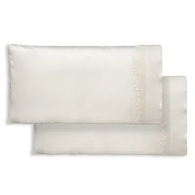 DEA LUXURY LINENS MATERA EMBROIDERED STANDARD PILLOWCASE, PAIR