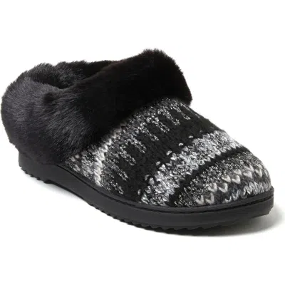 DEARFOAMS DEARFOAMS HANNAH FESTIVE KNIT CLOG SLIPPER