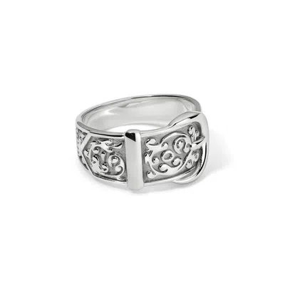 DÉCLARER WOMEN'S VICTORIAN BUCKLE RING - STERLING SILVER