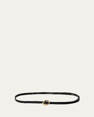 DEHANCHE ORBITE SKINNY LEATHER BELT