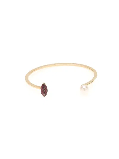 DELFINA DELETTREZ 'LIPS PIERCING' RUBY BANGLE