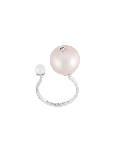 DELFINA DELETTREZ 'PEARL PIERCING' DIAMOND RING