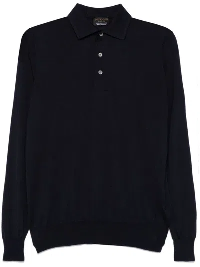 DELL'OGLIO FINE-KNIT POLO KNIT