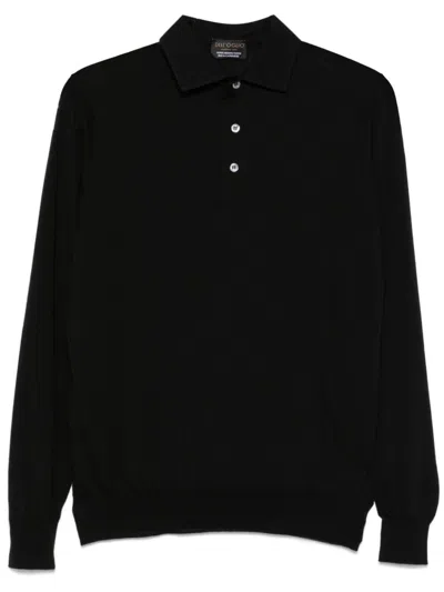 DELL'OGLIO FINE-KNIT POLO SHIRT