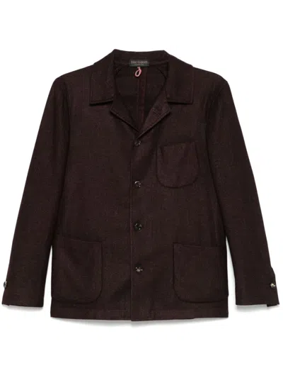 DELL'OGLIO SINGLE-BREASTED SHIRT JACKET