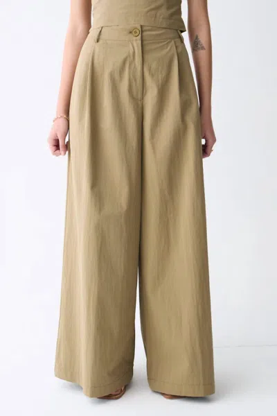 DELUC LOUNA WIDE LEG PANTS IN ARMY