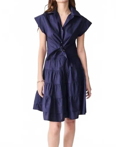 DELUC MURILLO MINI DRESS IN BLUE MARINE
