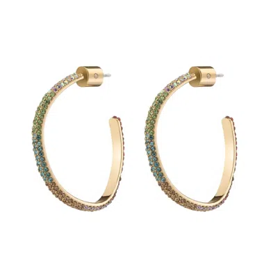 DEMARSON MINI CALYPSO HOOP EARRINGS IN RAINBOW
