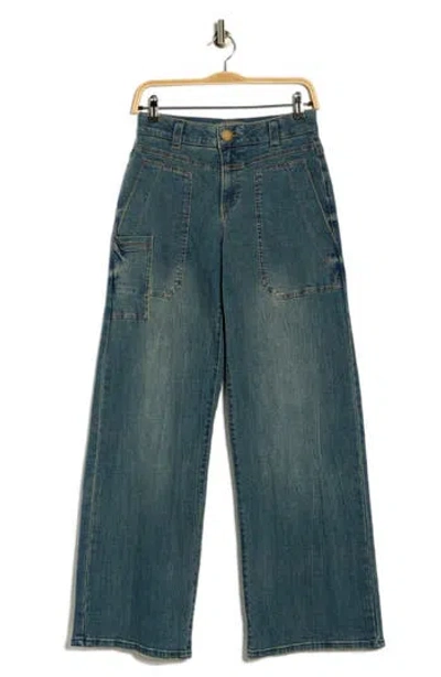 DEMOCRACY DEMOCRACY HIGH WAIST PORKCHOP WIDE LEG JEANS