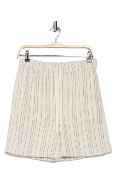 DENIM AND FLOWER DENIM AND FLOWER STRIPE TEXTURED DRAWSTRING SHORTS