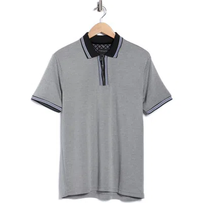 DENIM AND FLOWER DENIM AND FLOWER TIPPED QUARTER ZIP KNIT POLO