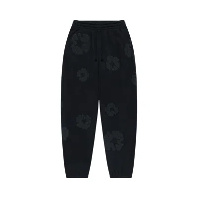 DENIM TEARS DENIM TEARS COTTON WREATH SWEATPANTS 'BLACK MONOCHROME'