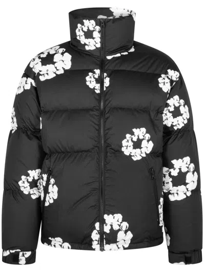 DENIM TEARS FLORAL-PRINT PADDED JACKET