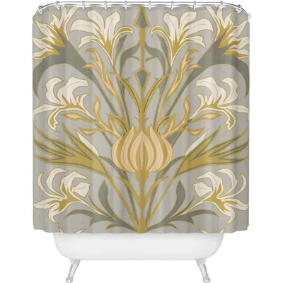DENY DESIGNS DENY DESIGNS ART DECO FLOWERS SHOWER CURTAIN