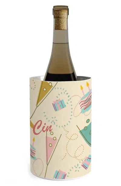 DENY DESIGNS DENY DESIGNS CIN PARTY STAINLESS STEEL WINE CHILLER