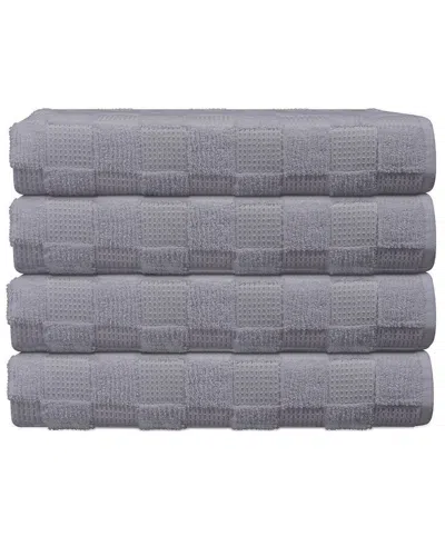DEPERA HOME DEPERA HOME WAFFLE TERRY SET OF 4 TURKISH HAND TOWELS
