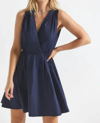 DEREK LAM 10 CROSBY TIA DRESS IN NAVY