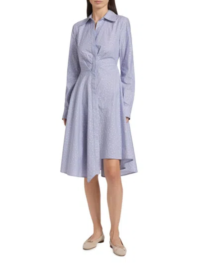 DEREK LAM 10 CROSBY WOMEN'S SMITH ASYMMETRIC COTTON MIDI-DRESS