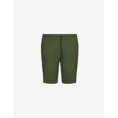 DEREK ROSE MENS GREEN BASEL RELAXED-FIT STRETCH-MODAL SHORTS XXL