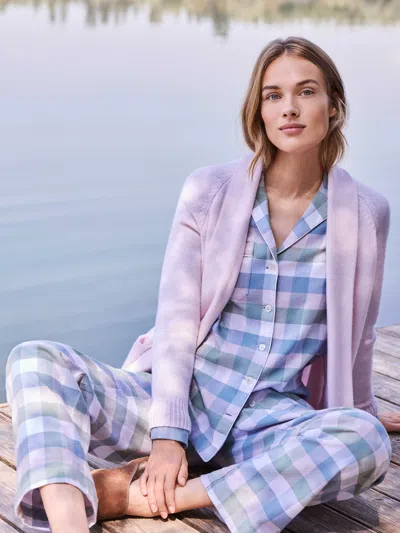 DEREK ROSE DEREK ROSE WOMEN'S PYJAMAS KELBURN 45 BRUSHED COTTON GREEN