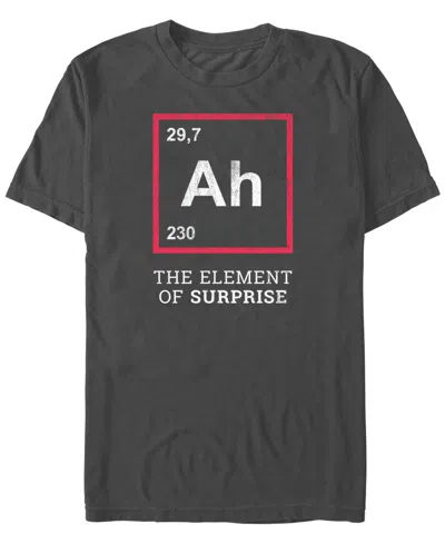 DESIGN BY HUMANS MEN'S AH THE ELEMENT OF SURPRISE FUNNY GIFT IDEA SHORT SLEEVE T-SHIRT