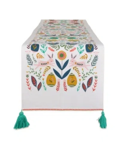 DESIGN IMPORTS EASTER GARDEN EMBELLISHED TABLE RUNNER, 14" X 108"