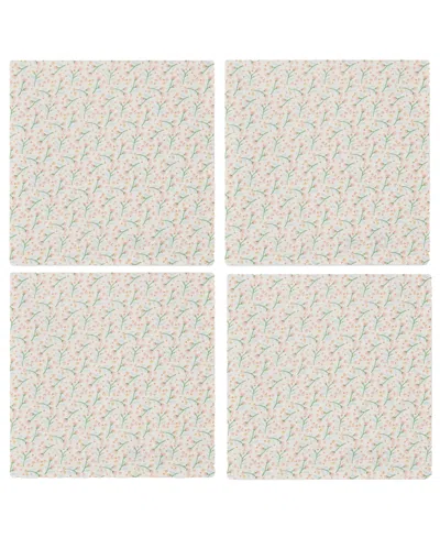 DESIGN IMPORTS SPRING BLOSSOM PRINTED COTTON NAPKINS, SET OF 4