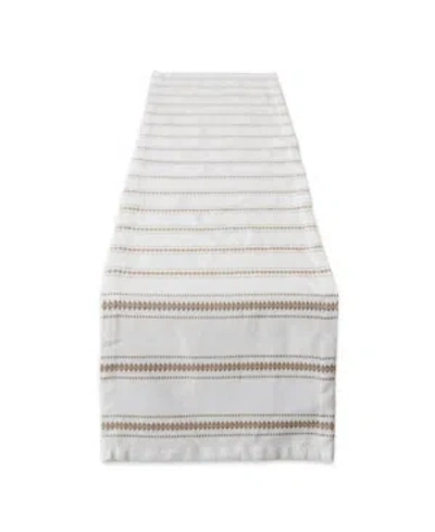 DESIGN IMPORTS ZIG DOBBY STRIPE TABLE RUNNER