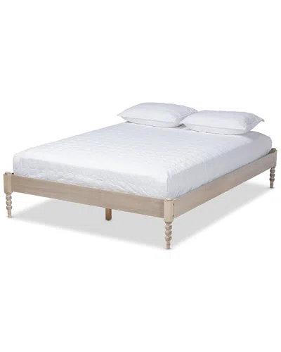 DESIGN STUDIOS DESIGN STUDIOS CIELLE ANTIQUE OAK QUEEN SIZE PLATFORM BED FRAME