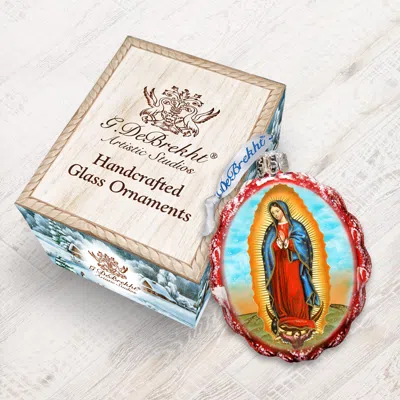 DESIGNOCRACY LADY OF GUADALUPE GLASS ORNAMENT