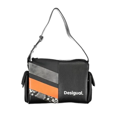 DESIGUAL BLACK POLYETHYLENE HANDBAG