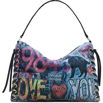 DESIGUAL DESIGUAL DENIM SHOULDER BAG