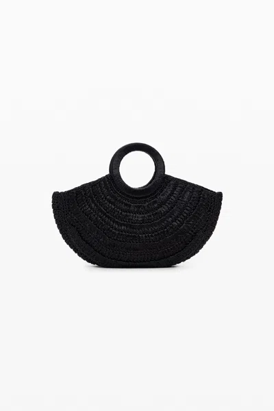 DESIGUAL MEDIUM CIRCULAR RAFFIA BAG