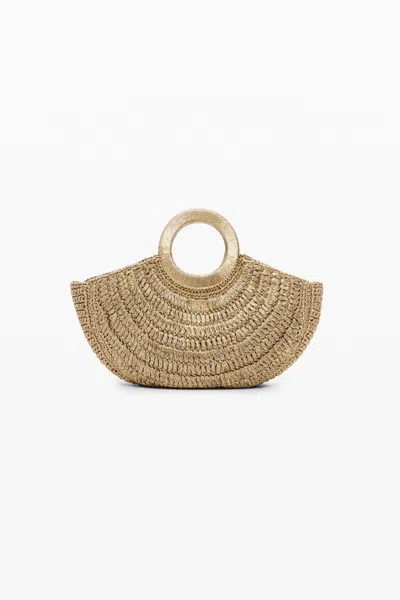 DESIGUAL MEDIUM RAFFIA HOOP BAG